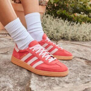 Adidas HANDBALL SPEZIAL SHOES in Bright Red / Clear Pink size 9.5 (W)